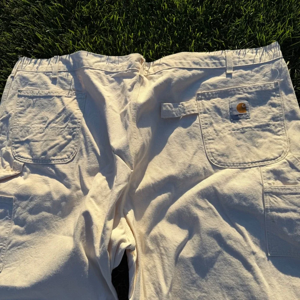 Carhartt B05 NAT Painter Pants A+ 50x30 Natural White Canvas Work Utility B05NAT
